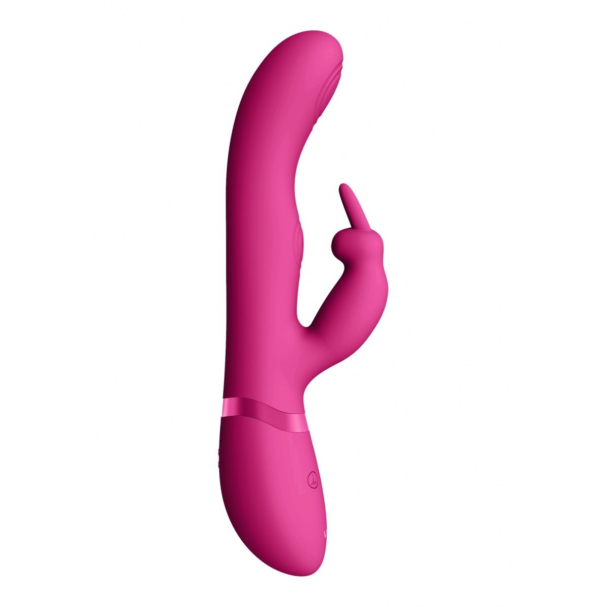 Купить розовый вибромассажер may pulse-wave & c-spot & g-spot rabbit - 22 см. Image