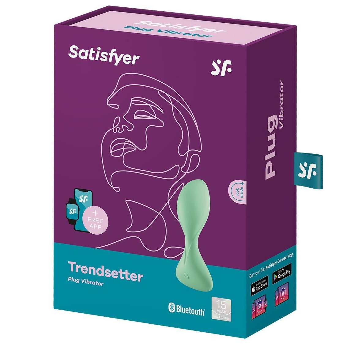 Купить зеленая анальная втулка с вибрацией satisfyer trendsetter Image