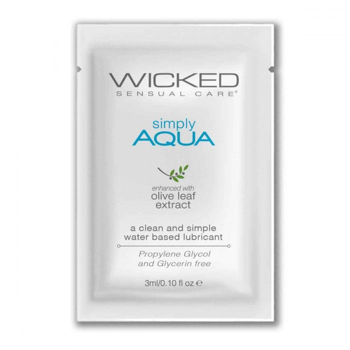 Купить легкий лубрикант на водной основе wicked simply aqua - 3 мл. Image