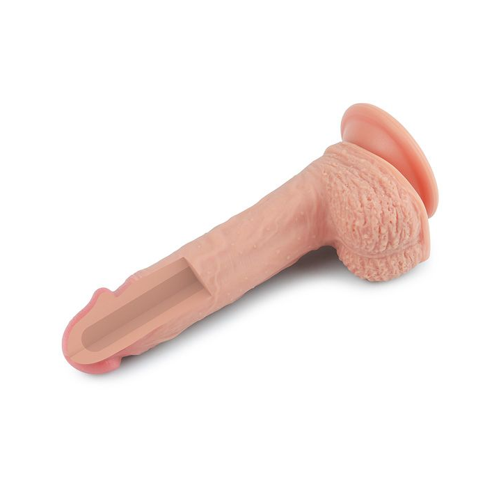 Купить телесный фаллоимитатор 8.5 dual-layered silicone nature cock - 22 см. Image