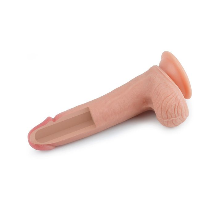 Купить телесный фаллоимитатор 8 dual-layered silicone nature cock - 20,5 см. Image