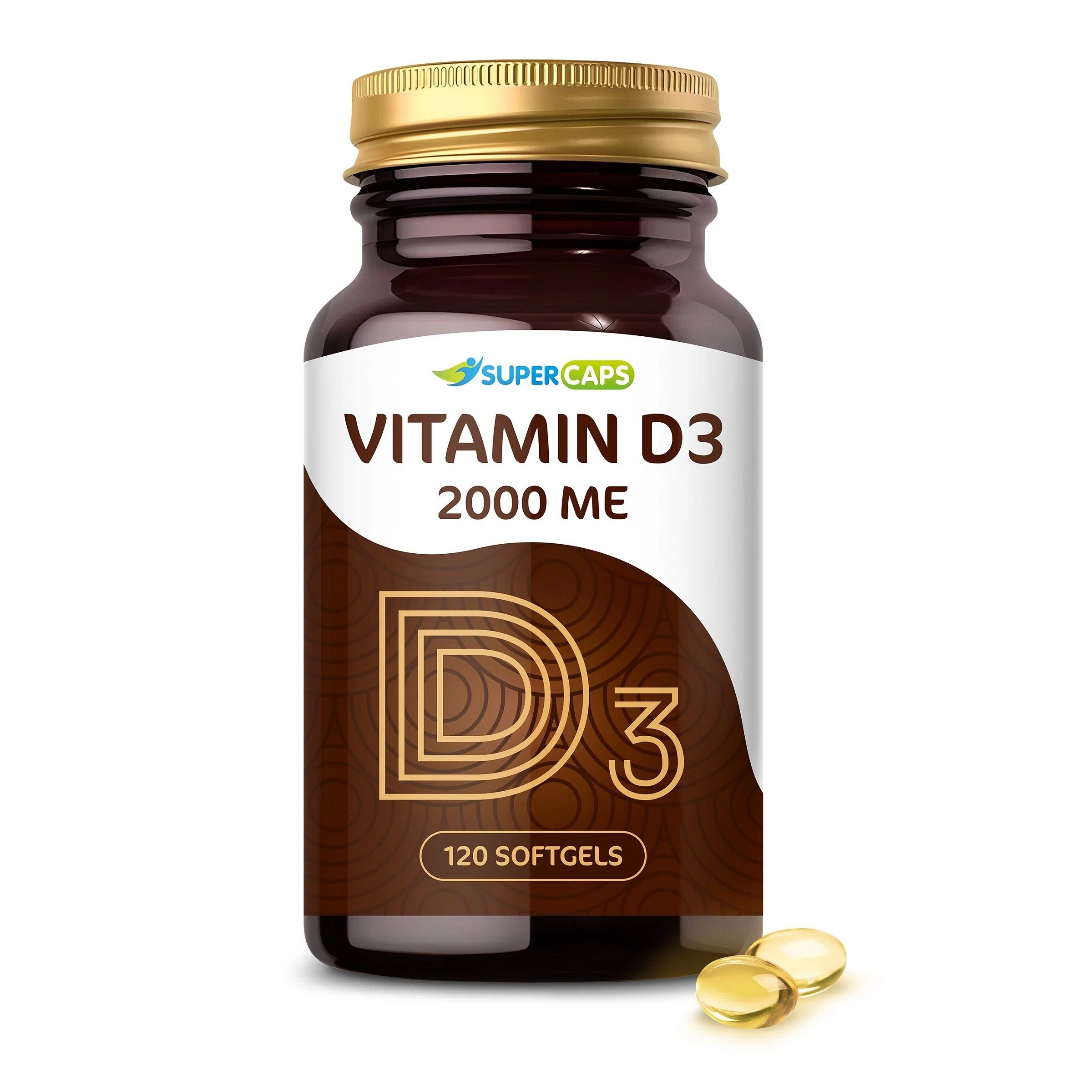 Купить пищевая добавка supercaps vitamin d3 2000 me - 120 капсул Image