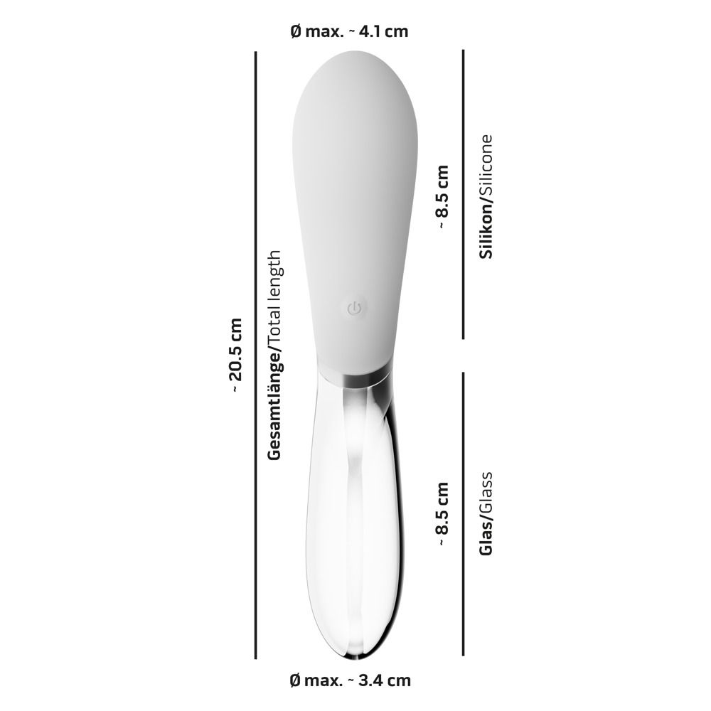 Купить двусторонний вибратор curve led - 20,5 см. Image