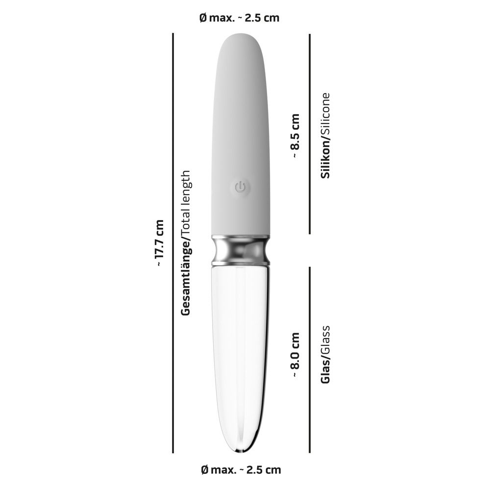 Купить двусторонний вибратор straight led - 17,7 см. Image