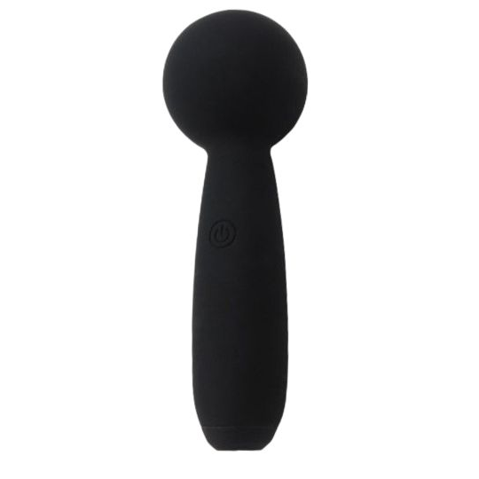 Купить черный перезаряжаемый вибратор-wand pleasure wand Image