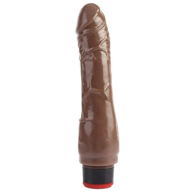 Купить коричневый вибратор-реалистик 8.1 vibrating dildo - 20 см. Image