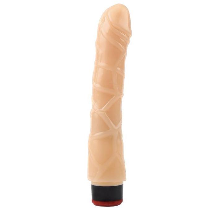 Купить телесный вибратор 9 vibrating dildo no.2 - 22 см. Image