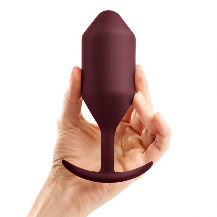 Купить бордовая пробка для ношения b-vibe snug plug 5 - 14 см. Image