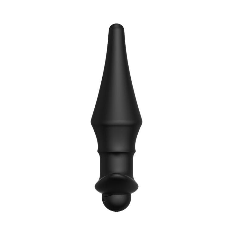 Купить черная перезаряжаемая анальная пробка №08 cone-shaped butt plug - 13,5 см. Image