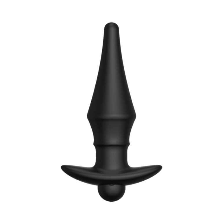 Купить черная перезаряжаемая анальная пробка №08 cone-shaped butt plug - 13,5 см. Image