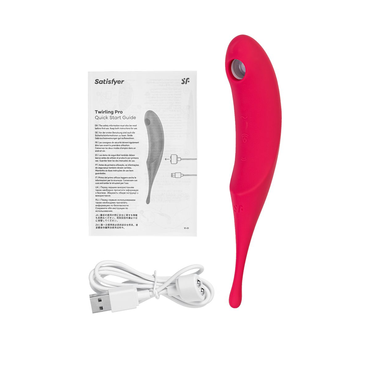 Купить красный вакуум-волновой стимулятор клитора satisfyer twirling pro Image