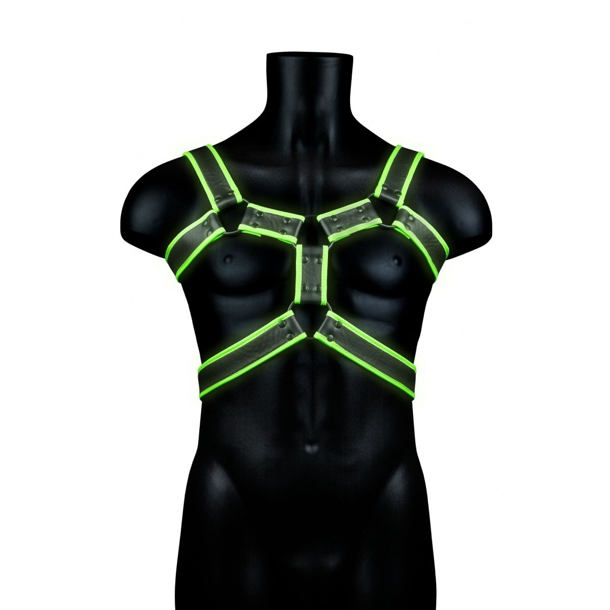 Купить стильная портупея body harness с неоновым эффектом - размер l-xl Image