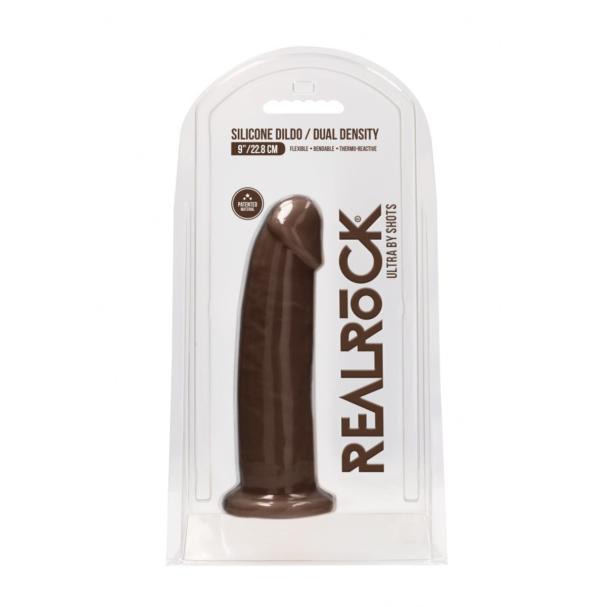 Купить коричневый фаллоимитатор без мошонки silicone dildo without balls - 22,8 см. Image