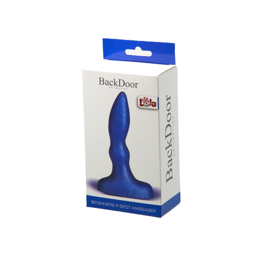 Купить синий анальный стимулятор beginners p-spot massager - 11 см. Image