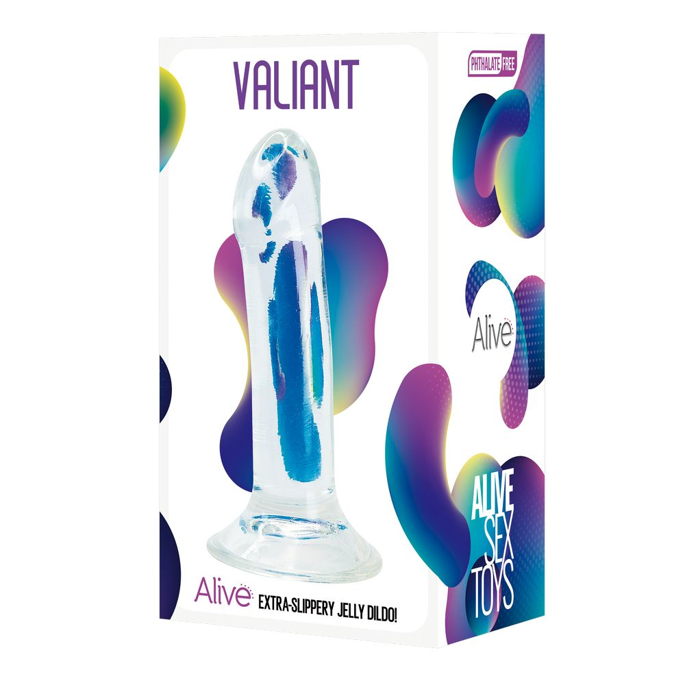 Купить прозрачный фаллоимитатор на присоске valiant jelly dildo - 18 см. Image