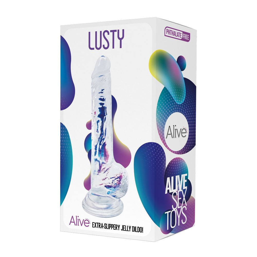 Купить прозрачный фаллоимитатор на присоске lusty jelly dildo - 18 см. Image