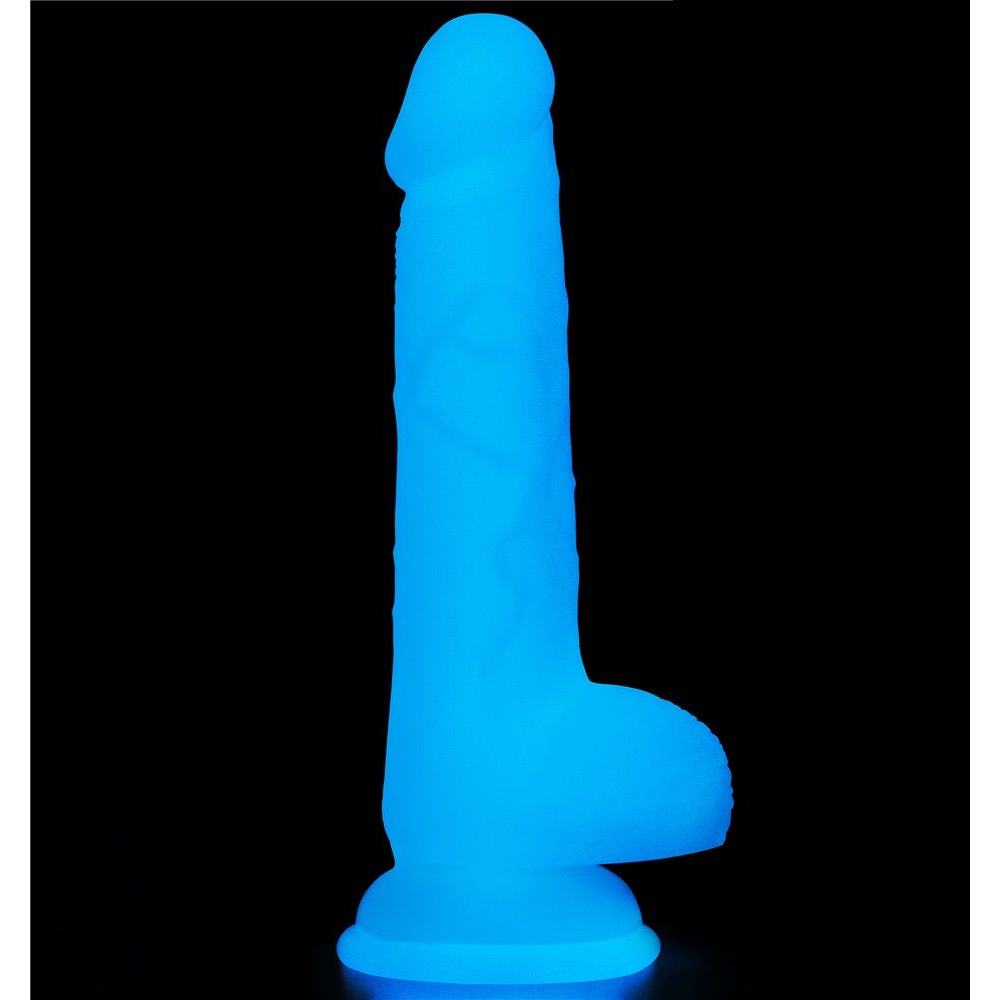 Купить светящийся в темноте фаллоимитатор 7 inch lumino play silicone dildo - 18 см. Image