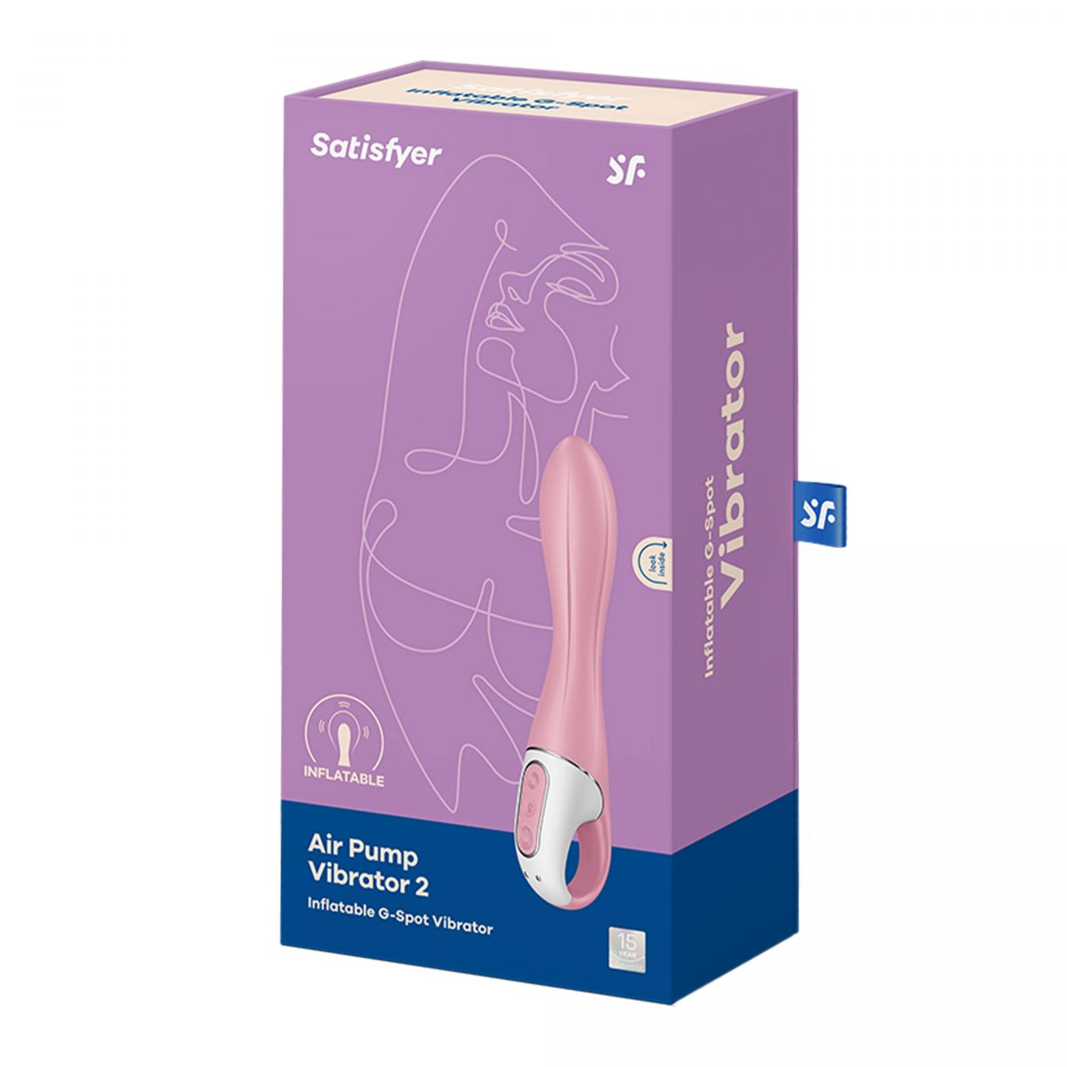 Купить розовый вибромассажер с функцией расширения air pump vibrator 2 - 20,9 см. Image