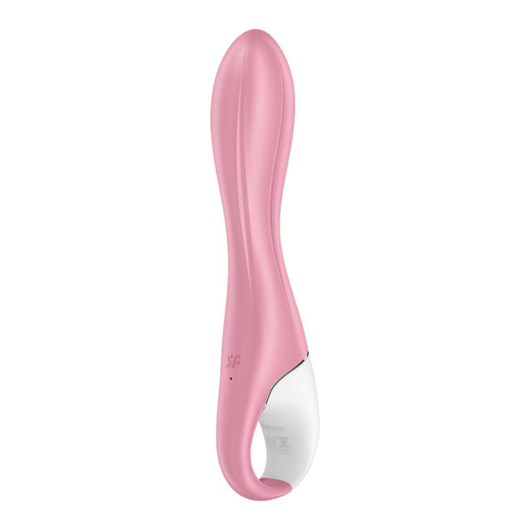 Купить розовый вибромассажер с функцией расширения air pump vibrator 2 - 20,9 см. Image