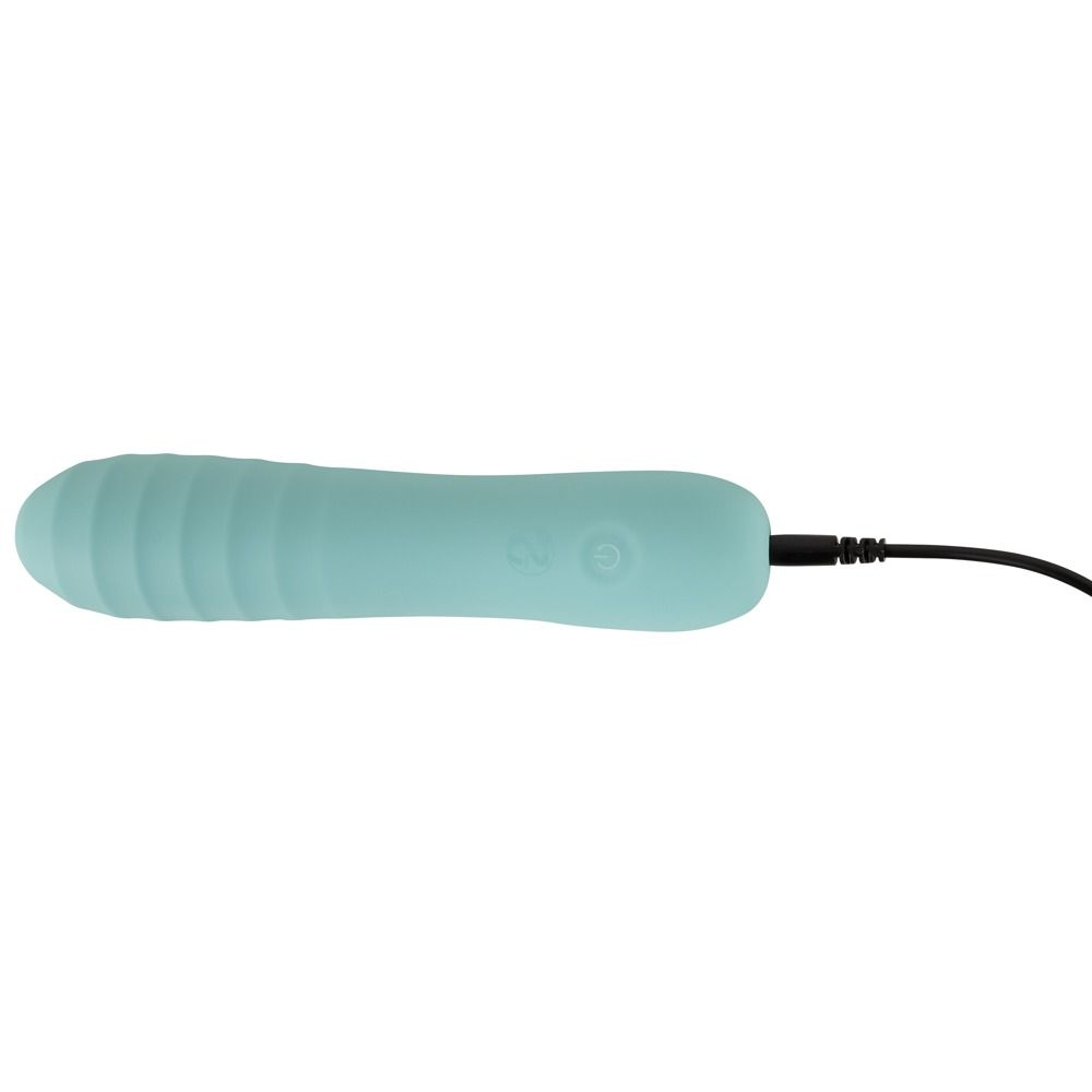 Купить аквамариновый мини-вибратор straight vibrator - 16,4 см. Image