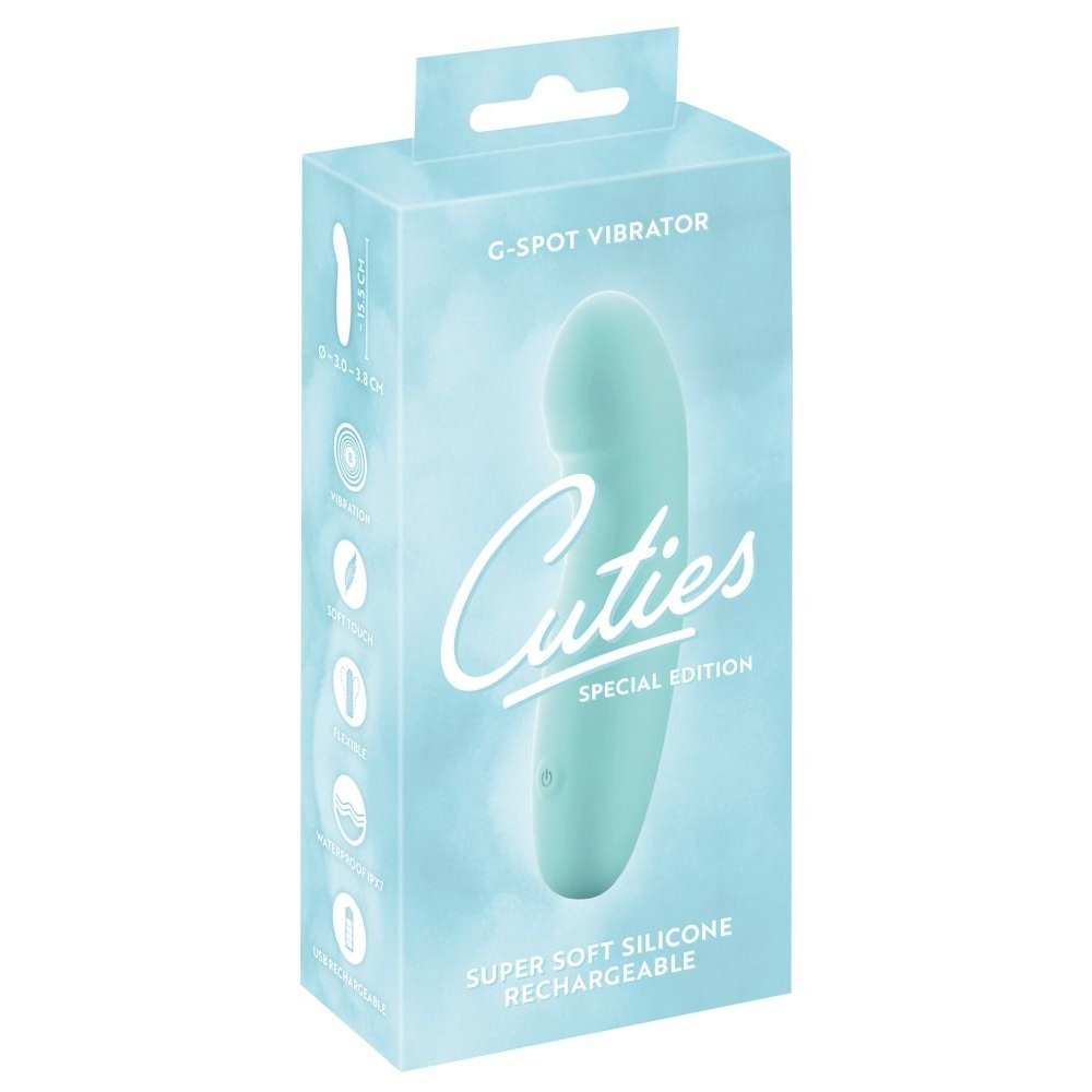 Купить аквамариновый мини-вибратор cuties g-spot vibrator - 15,5 см. Image