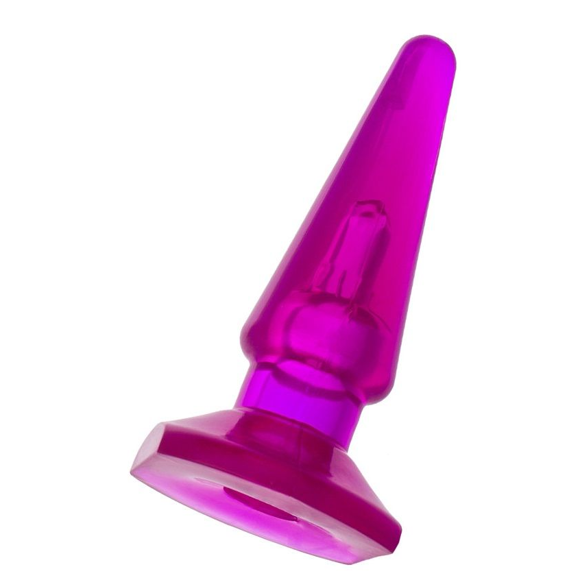 Купить фиолетовая анальная пробка butt plug - 9,5 см. Image