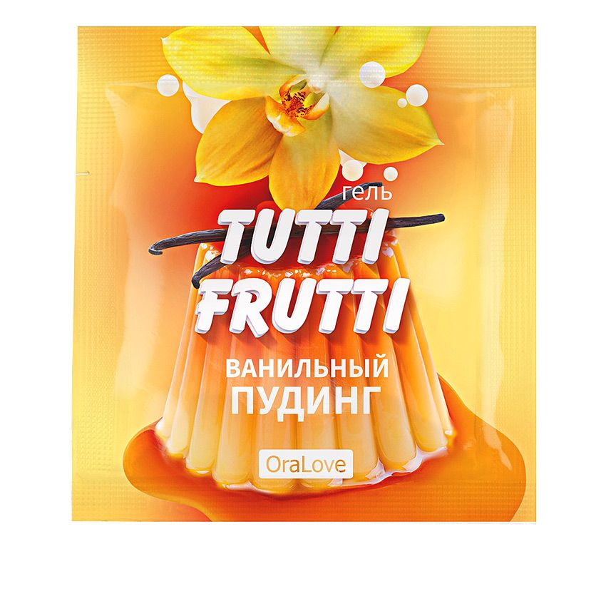 Купить саше гель-смазки tutti-frutti со вкусом ванильного пудинга - 4 гр. Image