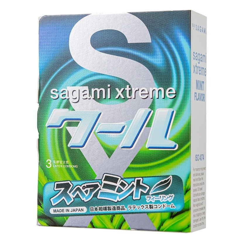 Купить презервативы sagami xtreme mint с ароматом мяты - 3 шт. Image