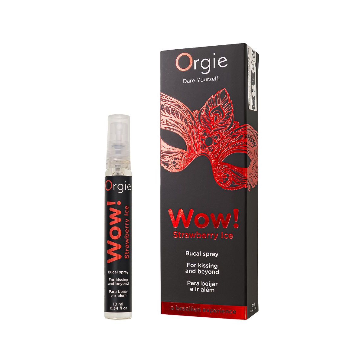 Купить оральный спрей orgie wow! strawberry ice blowjob spray с охлаждающим и возбуждающим эффектом - 10 мл. Image