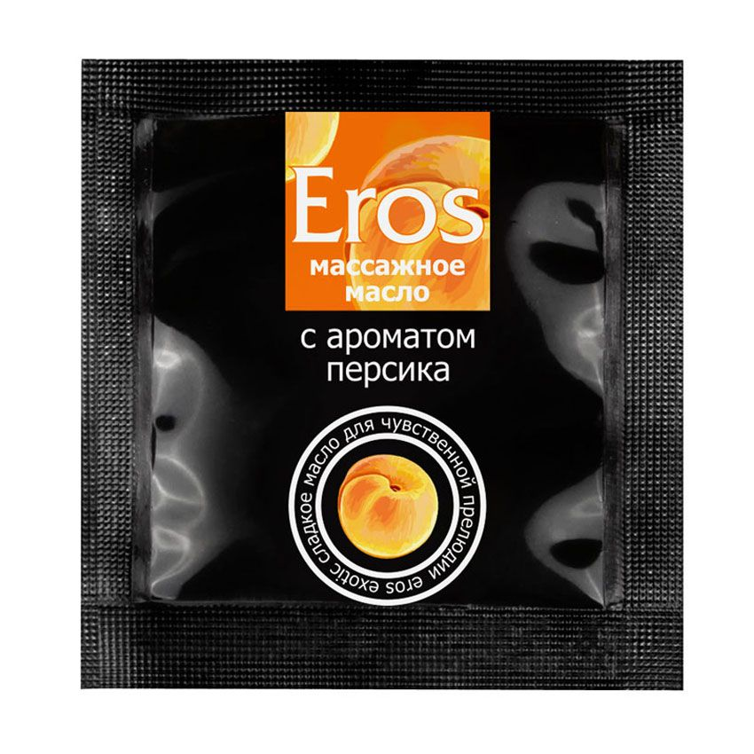 Купить саше массажного масла eros exotic с ароматом персика - 4 гр. Image