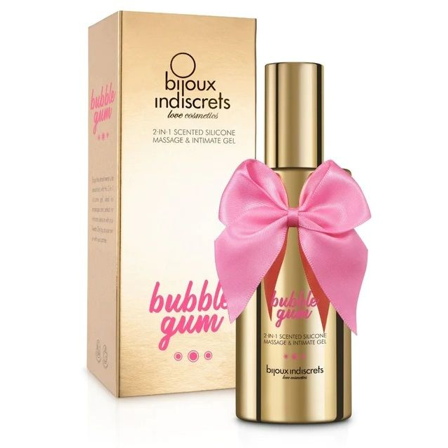 Купить гель с ароматом жвачки bubblegum 2-in-1 scented silicone massage and intimate gel - 100 мл. Image