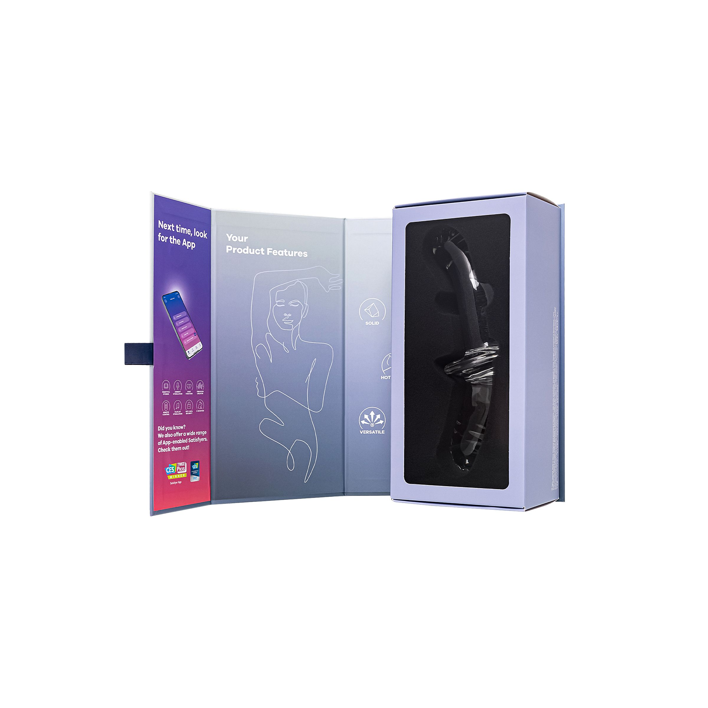 Купить прозрачный двусторонний стеклянный фаллоимитатор satisfyer double crystal - 19,5 см. Image