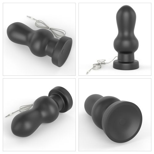 Купить черная анальная вибровтулка 7  king sized vibrating anal rammer - 18 см. Image