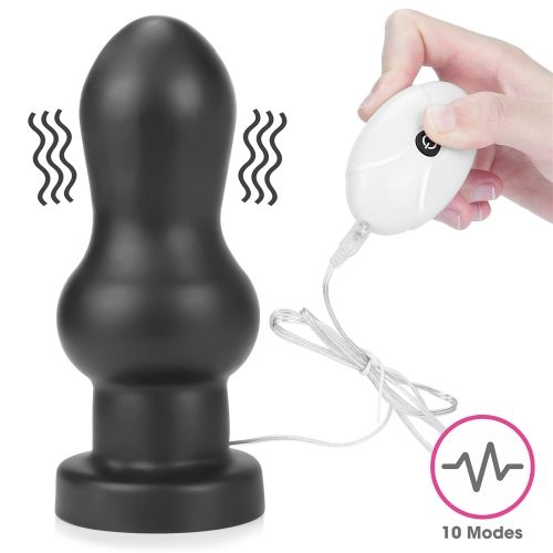 Купить черная анальная вибровтулка 7  king sized vibrating anal rammer - 18 см. Image