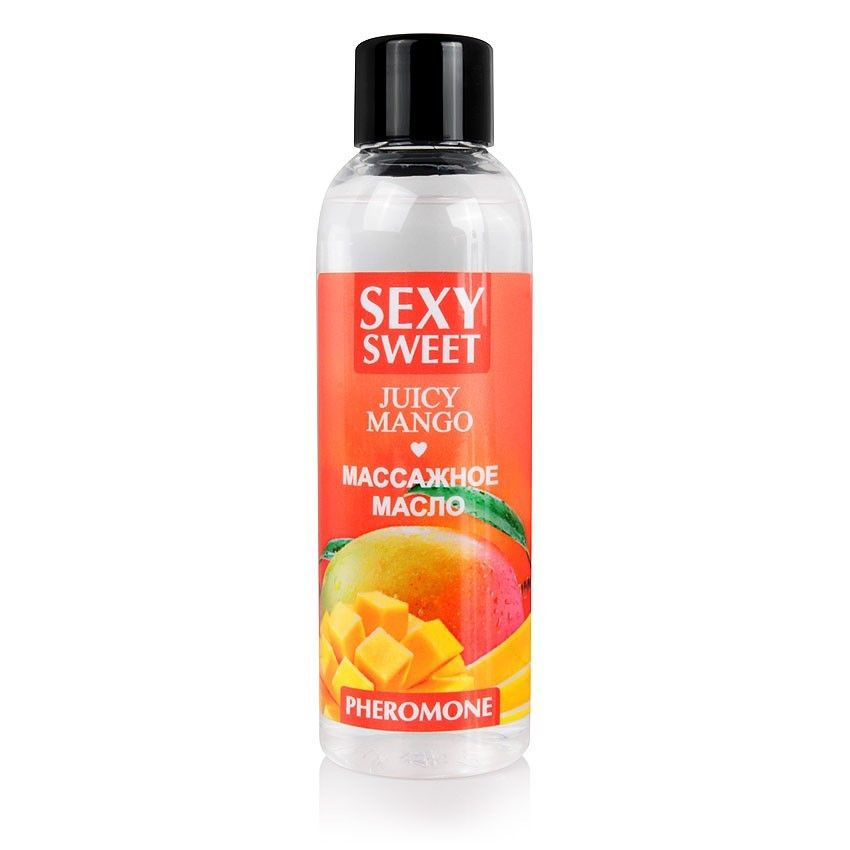 Купить массажное масло sexy sweet juicy mango с феромонами и ароматом манго - 75 мл. Image