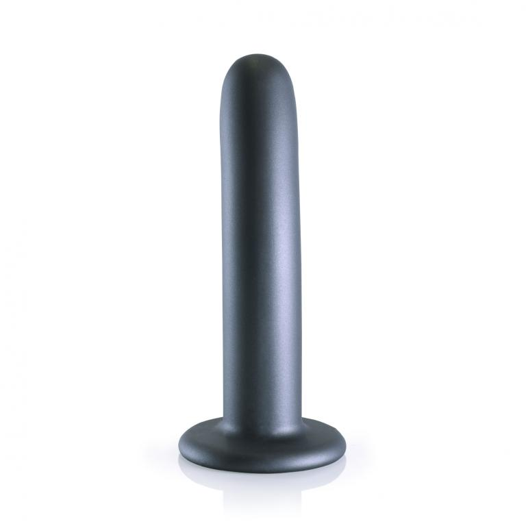 Купить серый фаллоимитатор smooth g-spot - 15 см. Image