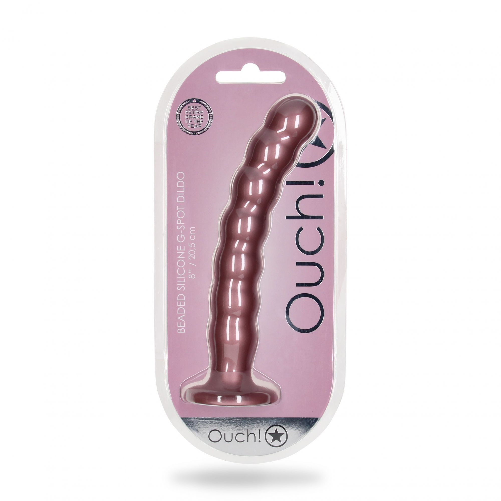 Купить розовый фаллоимитатор beaded g-spot - 21 см. Image