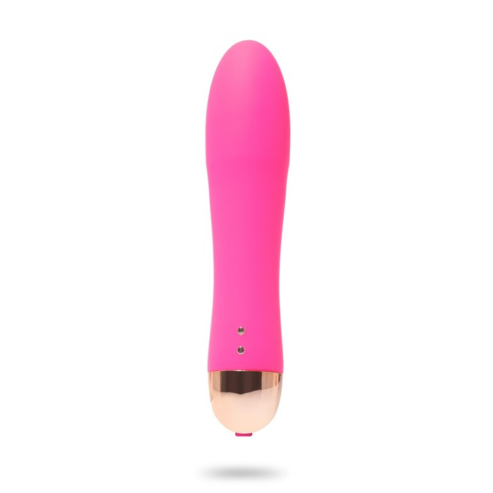 Купить розовый гладкий вибратор massage wand - 14 см. Image