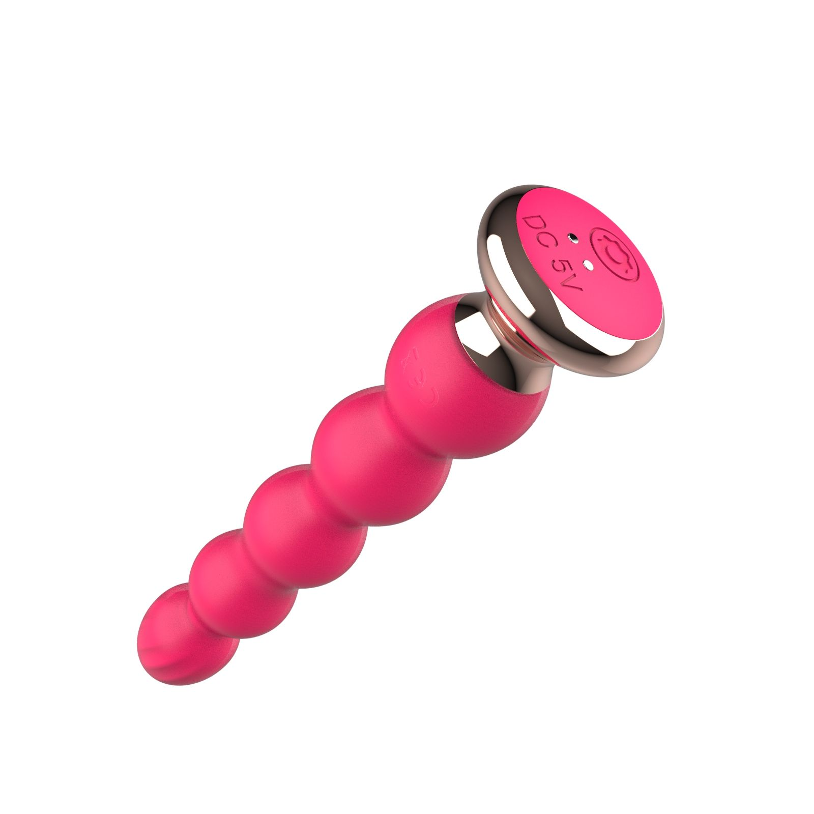 Купить розовый вибратор-ёлочка mini vibrator с пультом ду - 19 см. Image