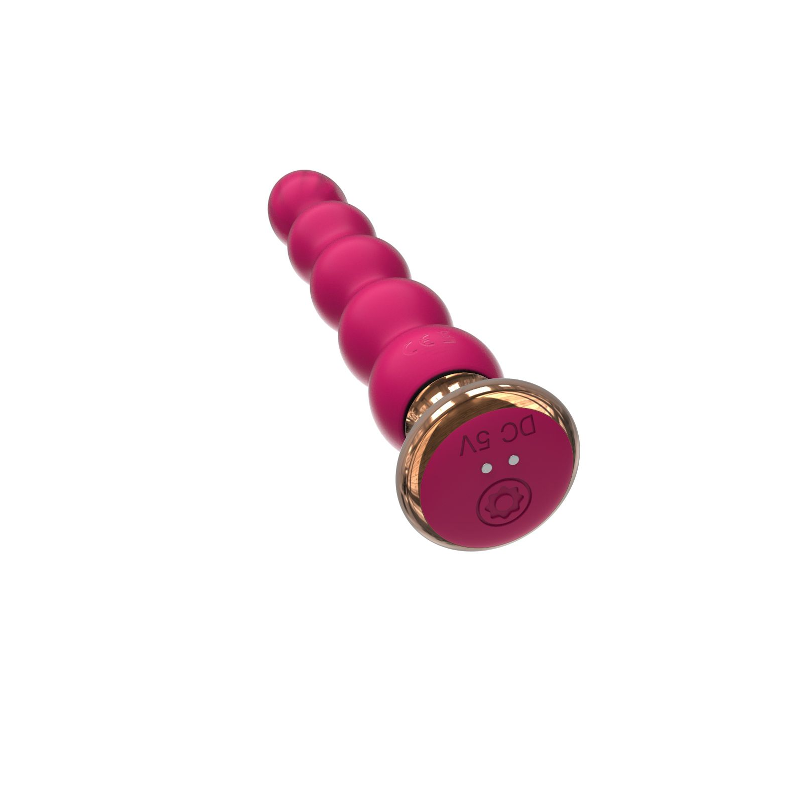 Купить розовый вибратор-ёлочка mini vibrator с пультом ду - 19 см. Image