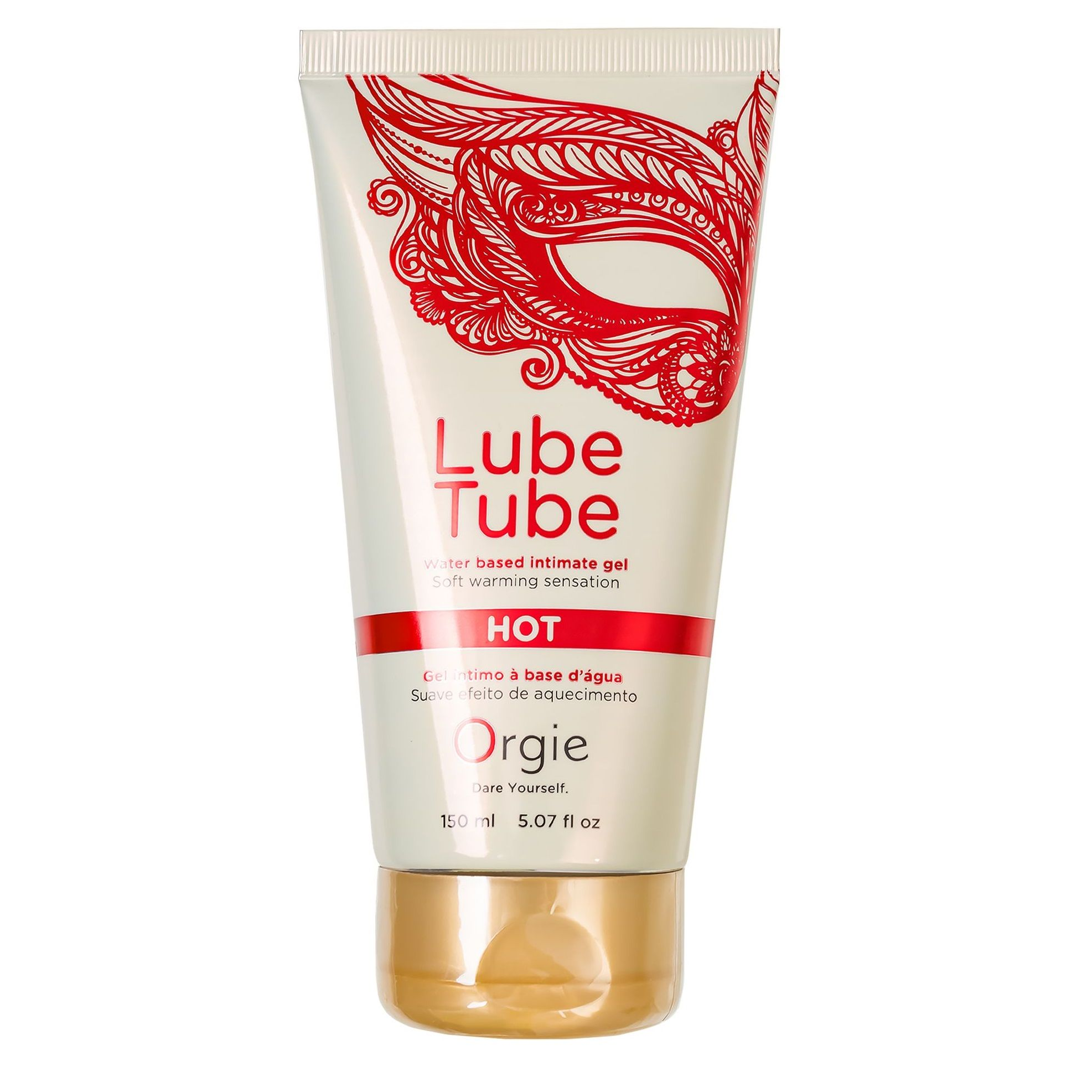 Купить интимный гель на водной основе lube tube hot с разогревающим эффектом - 150 мл. Image