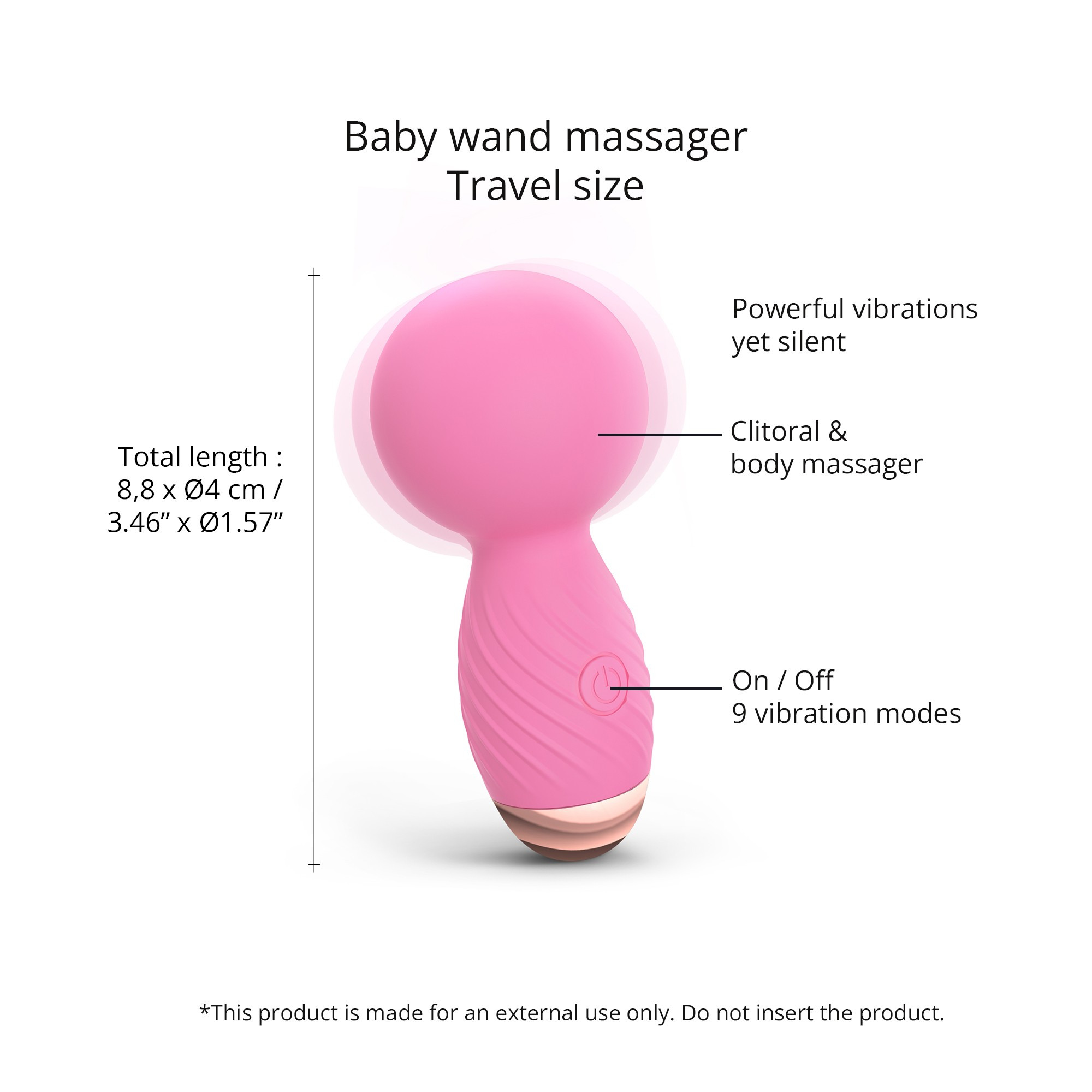 Купить розовый мини-wand вибратор itsy bitsy mini wand vibrator Image