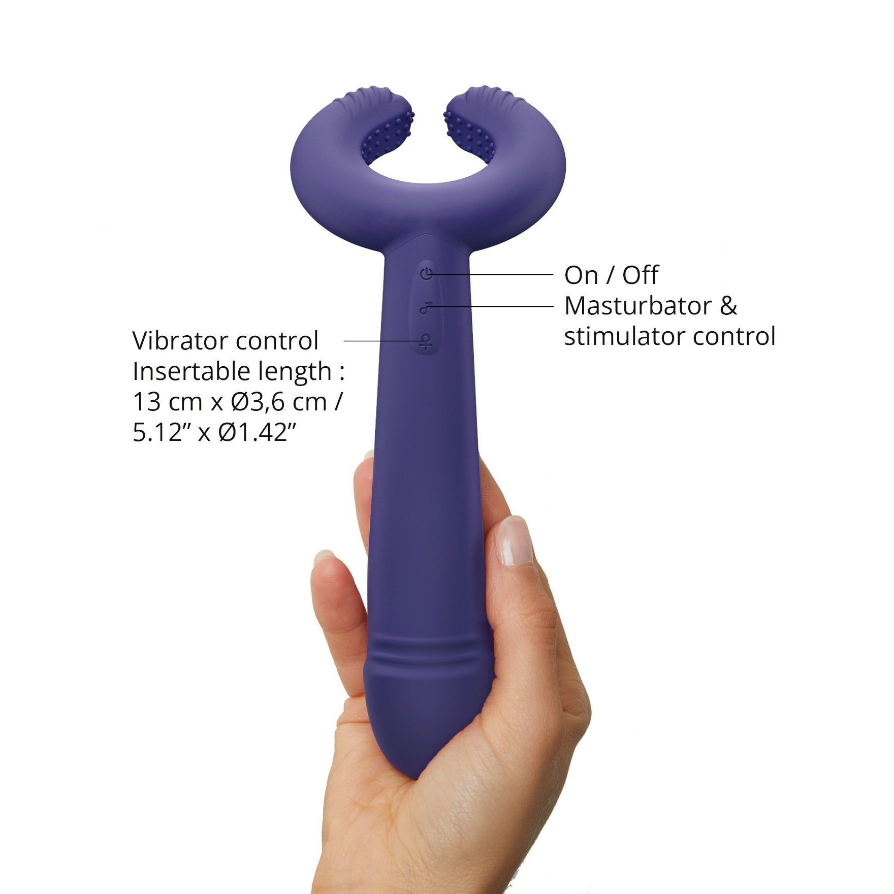 Купить темно-синий вибратор для пар please me multi vibrator Image