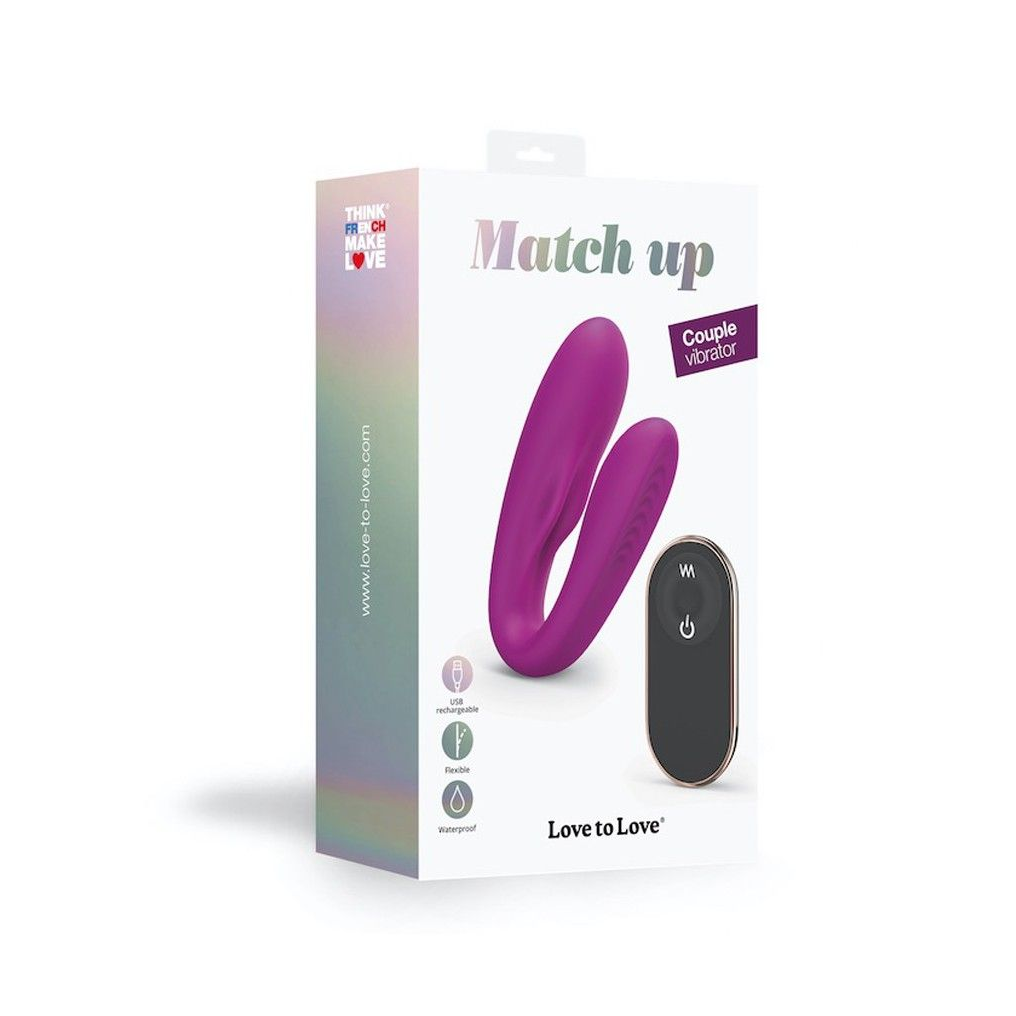 Купить лиловый вибратор для пар match up couple vibrator with remote control Image