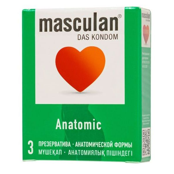 Купить презервативы анатомической формы masculan anatomic - 3 шт. Image