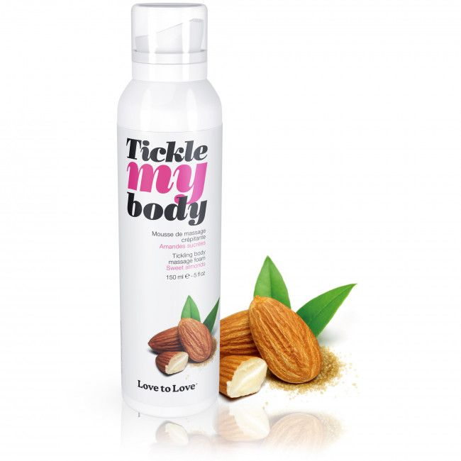 Купить массажная хрустящая пенка tickle my body sweet almonds с ароматом миндаля - 150 мл. Image