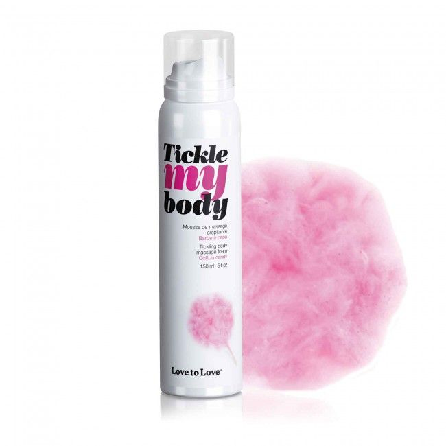 Купить массажная хрустящая пенка tickle my body cotton candy с ароматом сладкой ваты - 150 мл. Image