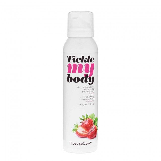 Купить массажная хрустящая пенка tickle my body strawberry с ароматом клубники - 150 мл. Image