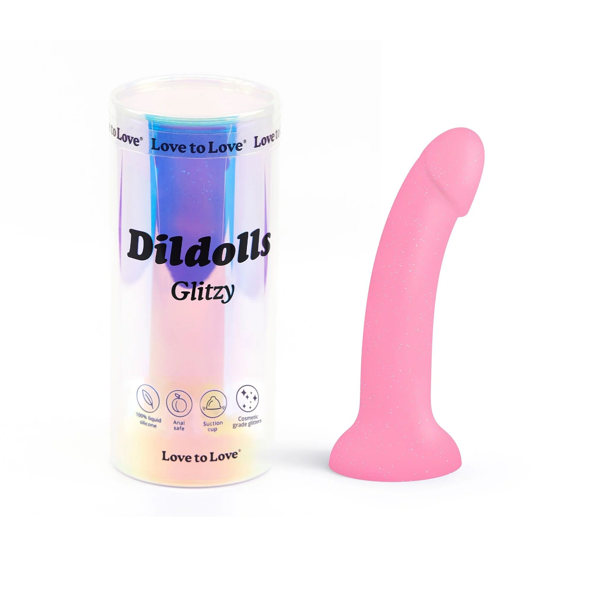 Купить фаллоимитатор из жидкого силикона dildolls glitzy - 17,6 см. Image