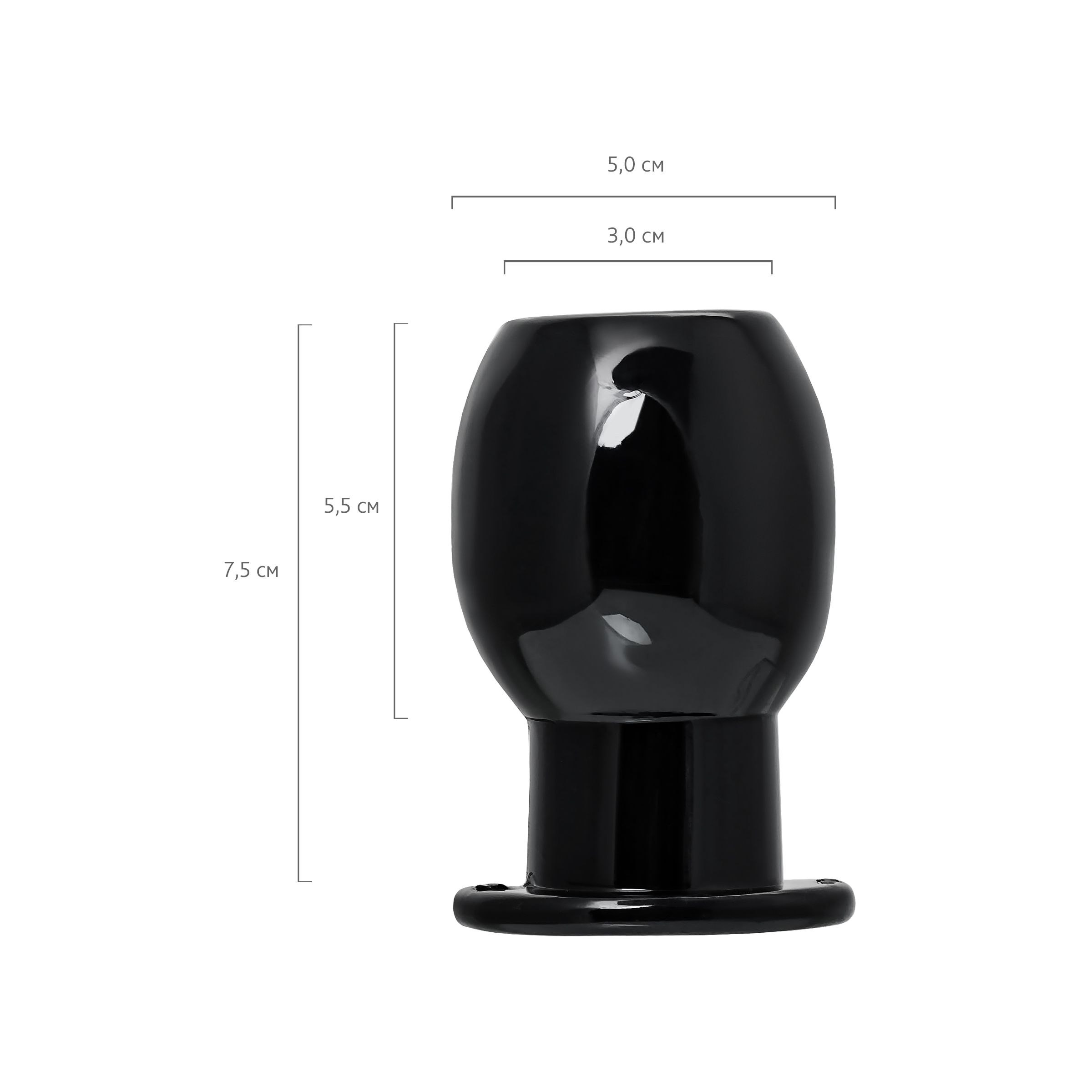 Купить черная анальная втулка basic l - 7,5 см. Image